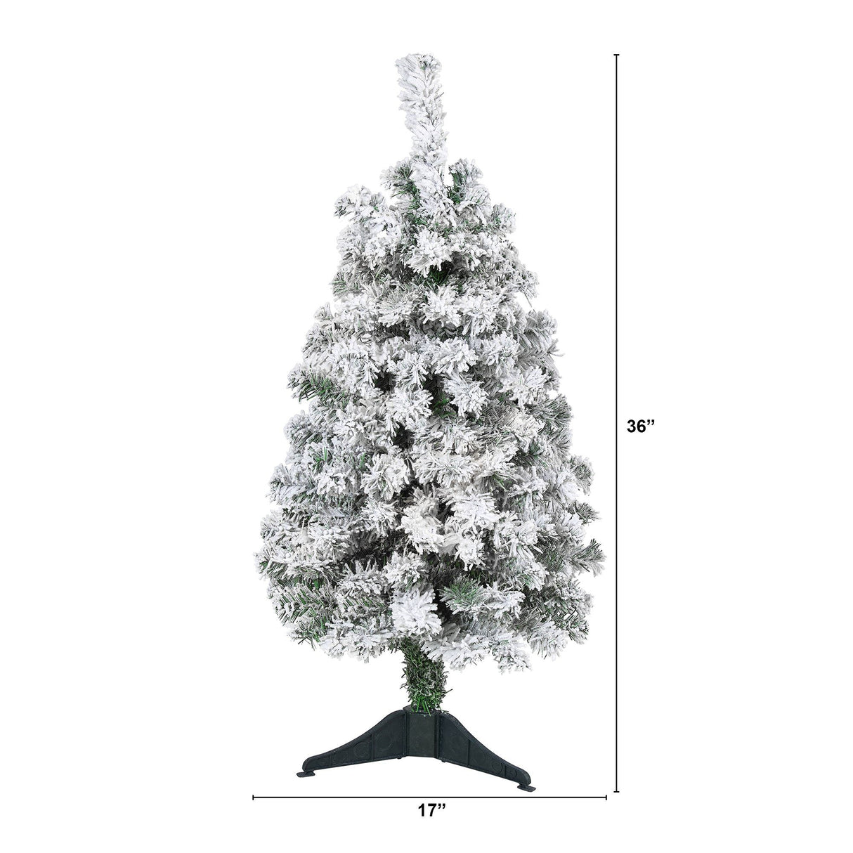 3' Flocked Rock Springs Spruce Artificial Christmas Tree-Christmas Tree-Parc Decor