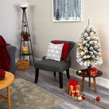 3' Flocked West Virginia Fir Artificial Christmas Tree with 50 Clear LED Lights-Christmas Tree-Parc Decor