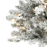 3’ Flocked West Virginia Spruce Artificial Christmas Tree with 50 Clear Lights and 142 Branches-Christmas Tree-Parc Decor