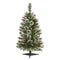 3’ Frosted Swiss Pine Artificial Christmas Tree with 50 Clear LED Lights and Berries-Christmas Tree-Parc Decor