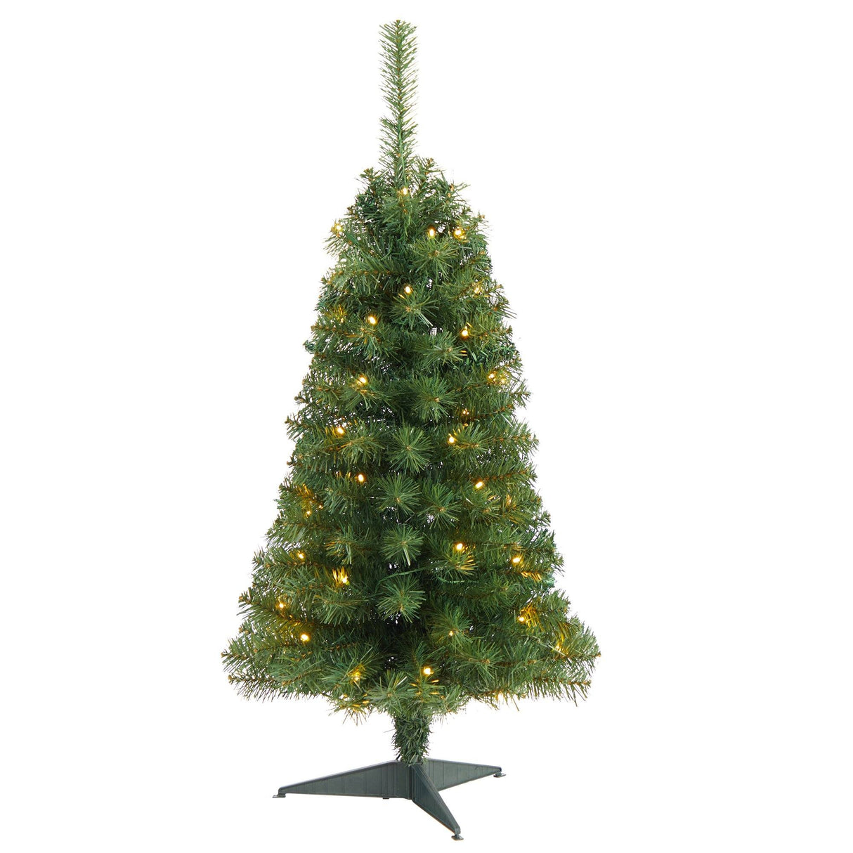 3’ Green Artificial Christmas Tree with 50 LED Lights and 118 Bendable Branches-Christmas Tree-Parc Decor