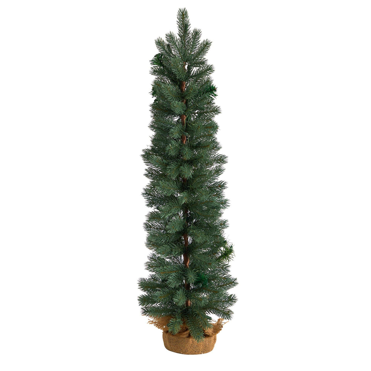 3’ Green Pine Artificial Christmas Tree with 50 Warm White Lights Set in a Burlap Base-Christmas Tree-Parc Decor