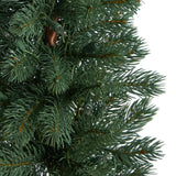 3’ Green Pine Artificial Christmas Tree with 50 Warm White Lights Set in a Burlap Base-Christmas Tree-Parc Decor
