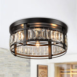 3-Light Modern Crystal Flush Mount Ceiling Light
