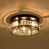 3-Light Modern Crystal Flush Mount Ceiling Light