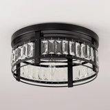 3-Light Modern Crystal Flush Mount Ceiling Light