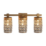 3-Light Modern Golden Linear Vanity Lights Wall Light