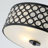 3-Light Modern LED Flush Mount Light with Crystal