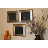 3 Piece Brass Clad Wood Picture Frame Set-Decor-Parc Decor