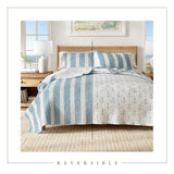 3-Piece Coastal Quilt - Casco Bay Collection-Quilts & Comforters-Parc Decor