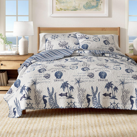 3-Piece Coastal Quilt - Catalina Collection-Quilts & Comforters-Parc Decor