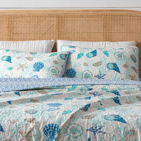 3-Piece Coastal Quilt Set - Bali Collection-Quilts-Parc Decor