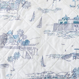 3-Piece Coastal Toile Quilt Set - Cape Elizabeth Collection-Parc Decor