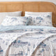 3-Piece Coastal Toile Quilt Set - Cape Elizabeth Collection-Parc Decor