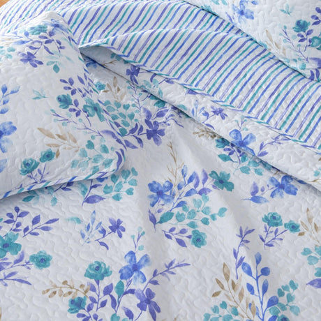 3-Piece Floral Quilt Set - April Morning-Quilts-Parc Decor
