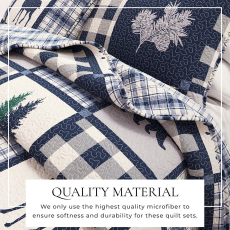 3-Piece Lodge Quilt - Stonehurst Collection-Quilts-Parc Decor