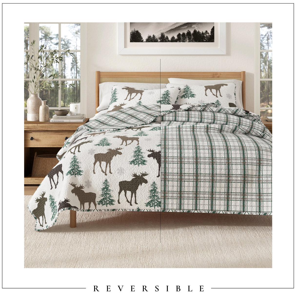 3-Piece Lodge Quilt - Wilderness Collection-Quilts & Comforters-Parc Decor