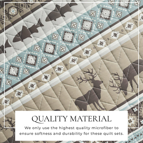 3-Piece Lodge Quilt - Yosemite Collection-Quilts & Comforters-Parc Decor