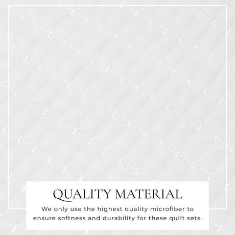 3-Piece Solid Quilt - Alicia Collection-Quilts & Comforters-Parc Decor