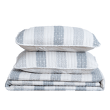 3-Piece Stripe Quilt - Adele Collection-Parc Decor