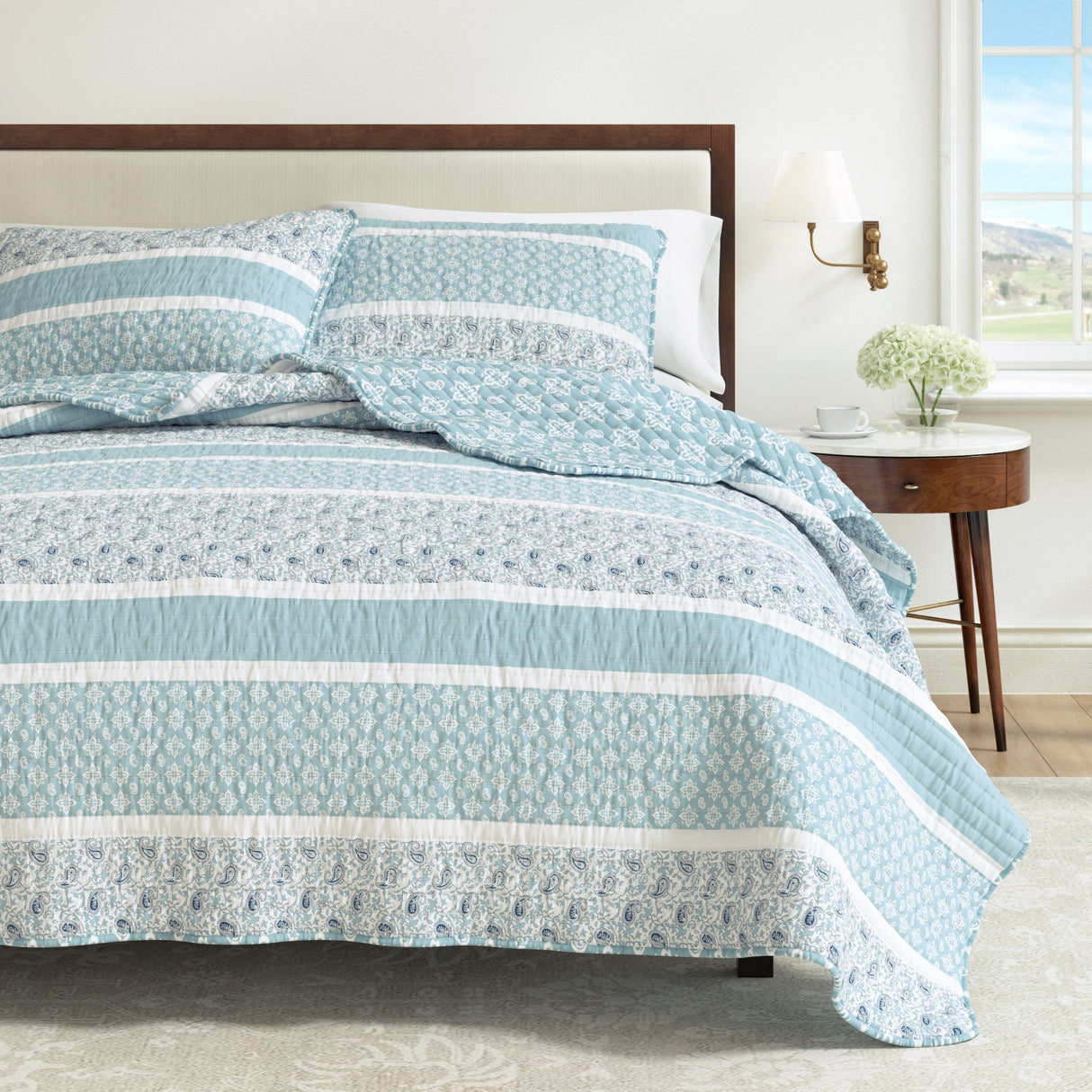 3-Piece Stripe Quilt - Kadi Collection-Quilts & Comforters-Parc Decor