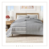 3-Piece Stripe Quilt - Kadi Collection-Quilts & Comforters-Parc Decor