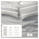 3-Piece Stripe Quilt - Kadi Collection-Quilts & Comforters-Parc Decor
