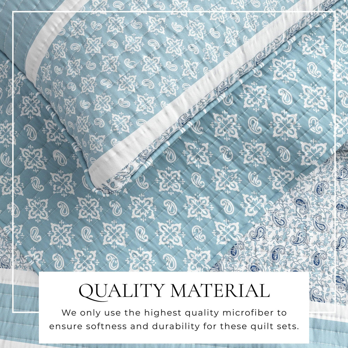 3-Piece Stripe Quilt - Kadi Collection-Quilts & Comforters-Parc Decor