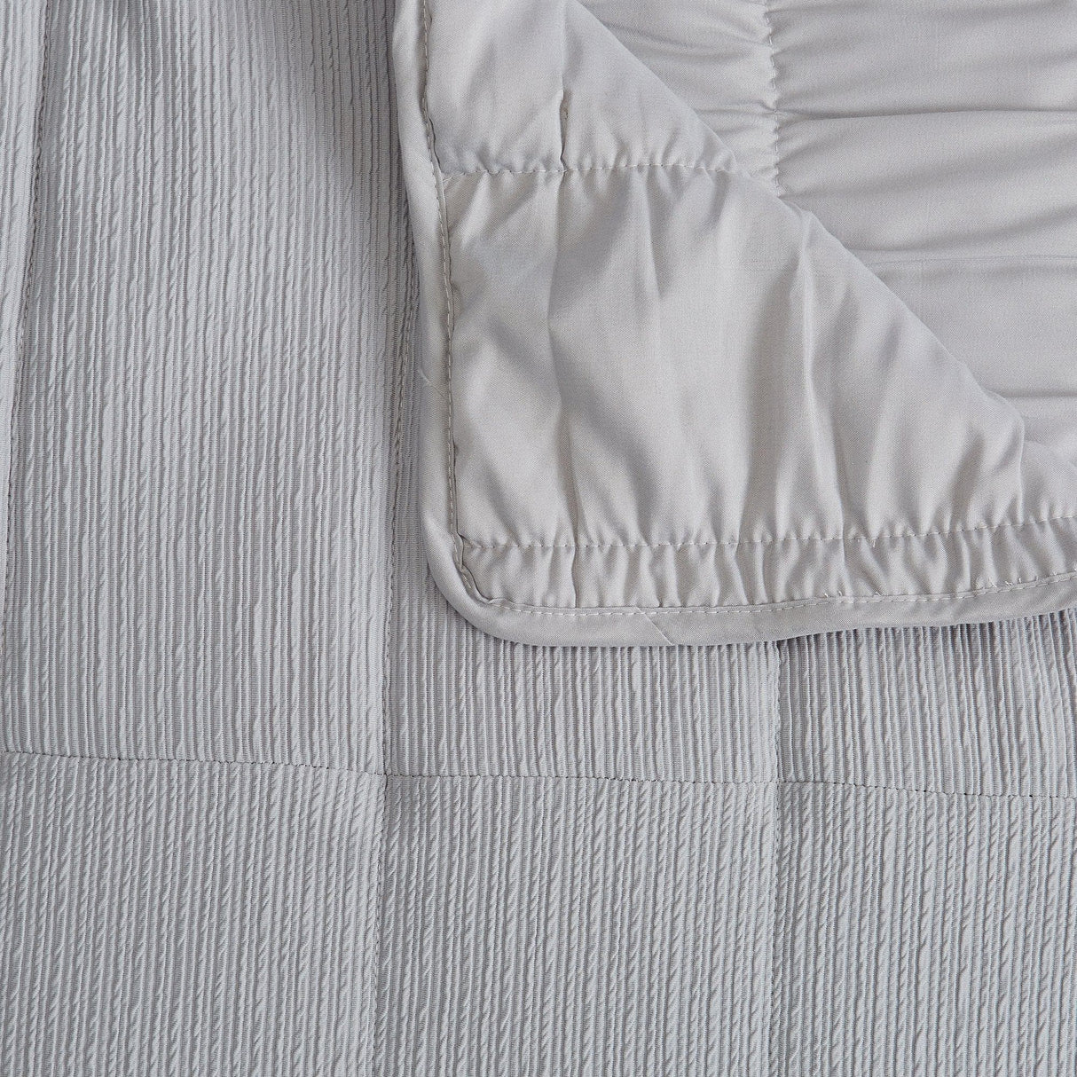 3 Piece Textured Striped Quilt Set - Ellie Collection-Quilts & Comforters-Parc Decor