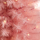3’ Pink Artificial Christmas Tree with 50 LED Lights and 118 Bendable Branches-Christmas Tree-Parc Decor