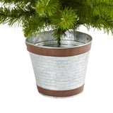 3’ Providence Pine Artificial Christmas Tree in Metal Pot with 50 Warm White Lights and 114 Bendable Branches-Christmas Tree-Parc Decor