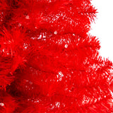 3’ Red Artificial Christmas Tree with 50 LED Lights and 118 Bendable Branches-Christmas Tree-Parc Decor