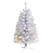 3’ Slim White Artificial Christmas Tree with 50 Warm White LED Lights and 161 Bendable Branches-Christmas Tree-Parc Decor