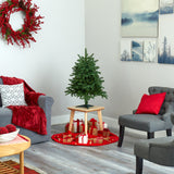 3’ South Carolina Spruce Artificial Christmas Tree with 100 White Warm Light and 458 Bendable Branches-Christmas Tree-Parc Decor