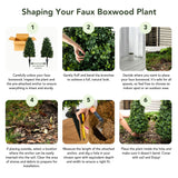 3' UV Resistant Artificial Boxwood Plant with Integrated Ground Stake (Indoor/Outdoor) - Set of 2-Plant-Parc Decor