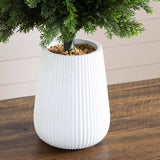 3’ UV Resistant Artificial Cedar Tree in Decorative White Planter (Indoor/Outdoor)-Tree-Parc Decor