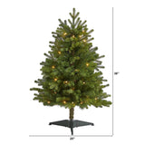 3’ Washington Fir Artificial Christmas Tree with 50 Clear Lights-Christmas Tree-Parc Decor
