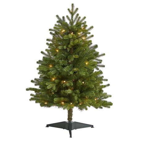 3’ Washington Fir Artificial Christmas Tree with 50 Clear Lights-Christmas Tree-Parc Decor