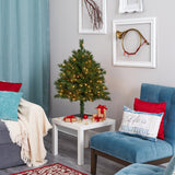 3’ Wyoming Mixed Pine Artificial Christmas Tree with 150 Clear Lights and 270 Bendable Branches-Christmas Tree-Parc Decor