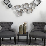 3’ x 2’ Galvanized Textured Plates Antique Wall Art-Parc Decor