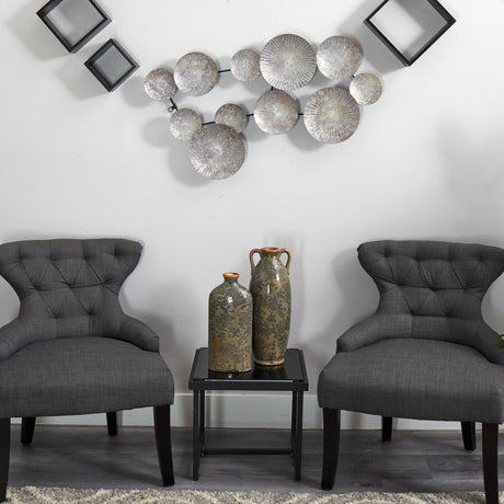 3' x 2' Galvanized Textured Plates Antique Wall Art-Parc Decor