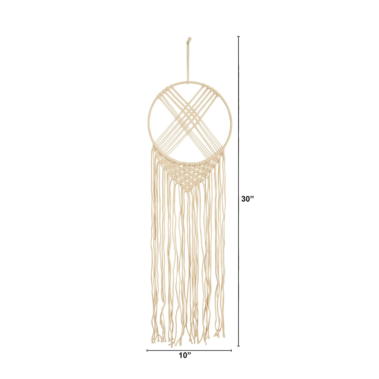 30” Boho Chic Woven Dreamcatcher Macrame Wall Art Décor-Parc Decor