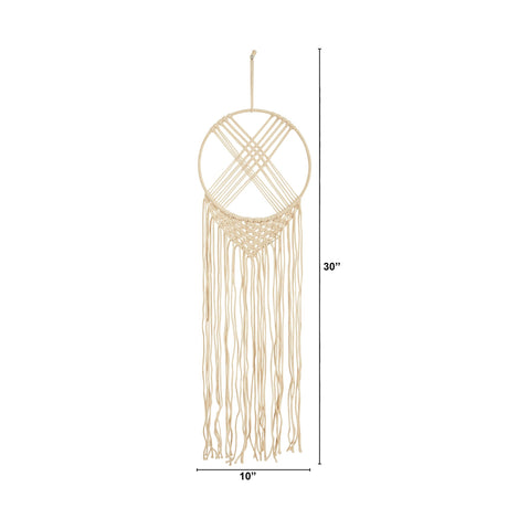 30” Boho Chic Woven Dreamcatcher Macrame Wall Art Décor-Parc Decor