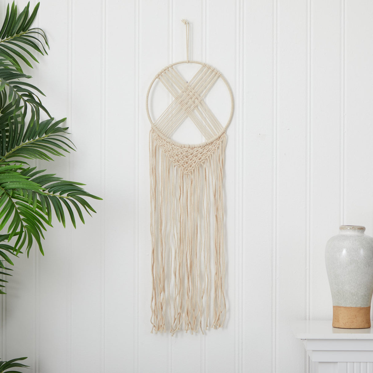 30” Boho Chic Woven Dreamcatcher Macrame Wall Art Décor-Parc Decor