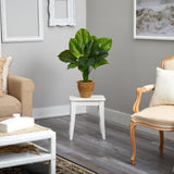 30” Large Philodendron Leaf Artificial Plant in Decorative Planter-Parc Decor