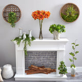 30” Lotus Artificial Arrangement in Cylinder Vase-Parc Decor