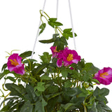 30” Petunia Hanging Basket Artificial Plant-Parc Decor