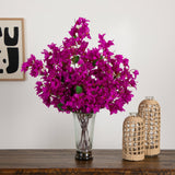 30” Artificial Bougainvillea Arrangement in Glass Vase-Arrangement-Parc Decor