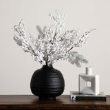 30" Artificial Flocked Berry Stems - Set of 3-Stem-Parc Decor