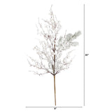 30" Artificial Flocked Berry Stems - Set of 3-Stem-Parc Decor